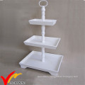 Ceramic Dish 3 Tiered Vintage Metal Plate Stands